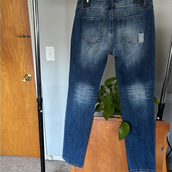 Sale CAbi Blue Boyfriend Jeans with Distressed Details - Picture 5 of 12